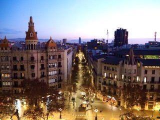 Fototapeta na wymiar バルセロナの街並み・夕景ーcity view of Ballerina, Spain