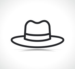 Vector elegant hat symbol icon