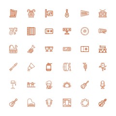 Editable 36 concert icons for web and mobile