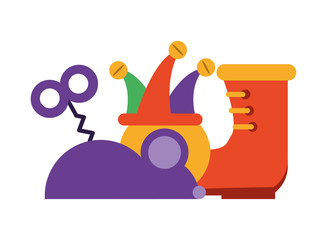 icons april fools day on white background © djvstock