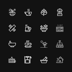 Editable 16 herbal icons for web and mobile