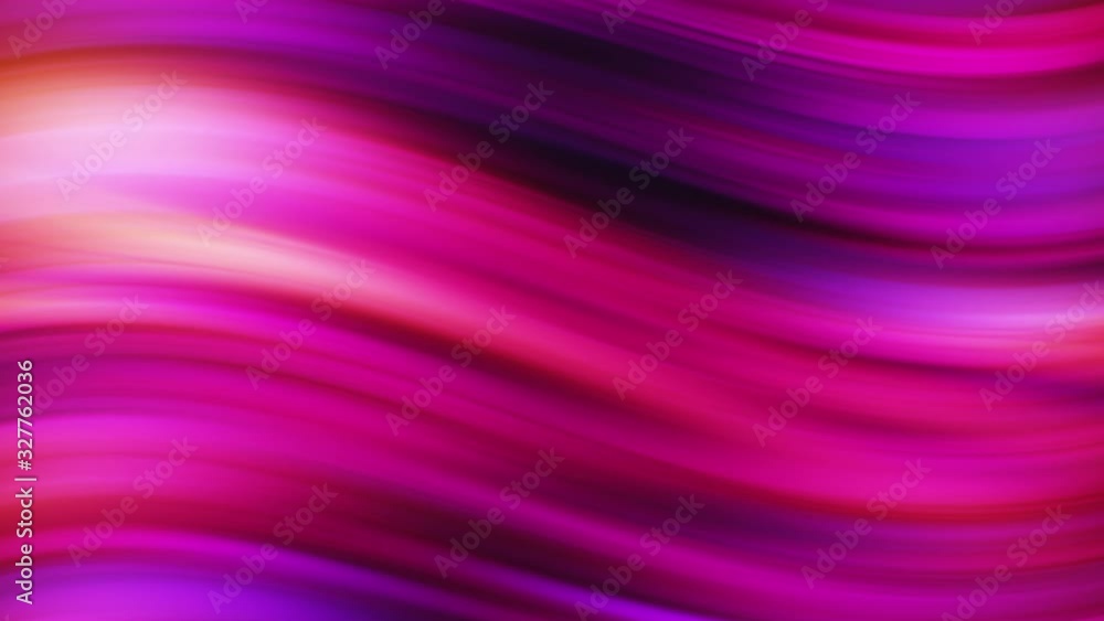 Poster Abstract seamless loop pink and yellow gold vibrant twisted gradient background. stripes rippling. Futuristic geometric dark patterns fluid trendy motion background design smooth color transition.
