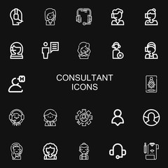 Editable 22 consultant icons for web and mobile