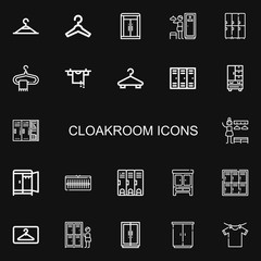 Editable 22 cloakroom icons for web and mobile