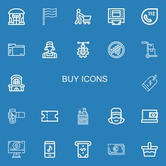 Editable 22 buy icons for web and mobile