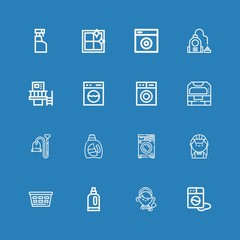 Editable 16 washer icons for web and mobile