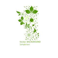 Green flowers background for your text