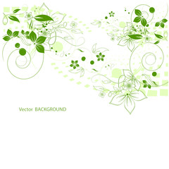 Green flower background