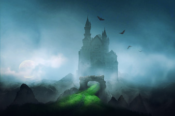 Obraz premium stary zamek na wzgórzu