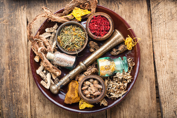 Selection healing herbs