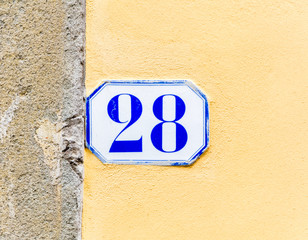 house number twenty eight 28