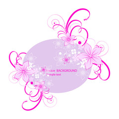Pink flowers background for your simple text