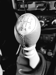 Gear shift knob in the car