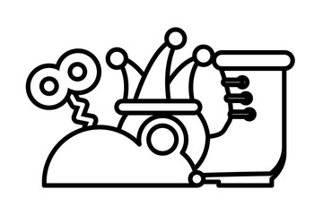 icons april fools day on white background © djvstock