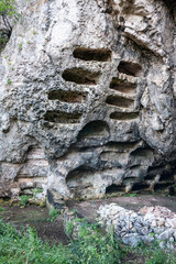 Salata necropolis in Vieste. Apulia, Italy