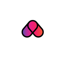 Initial A minimalist vector identity for modern logo gradients