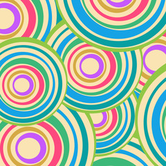 Fototapeta na wymiar Colorful Circular Rings Background Square 
