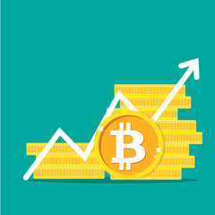 Bitcoin growth concept