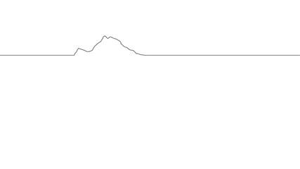 Jungfraujoch Minimalist Single Line Mountain
