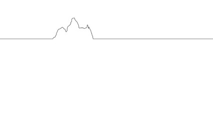 Mont Blanc Minimalist Single Line Mountain