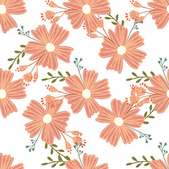 Seamless floral pattern. Flowers texture. Simplicity flower surface pattern design