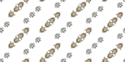 Geometric pattern etnic indian ornamental on color background. Navajo motif texture ornate  design for surface print. Home decor.