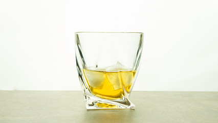 Glass of scotch whiskey with clipping path