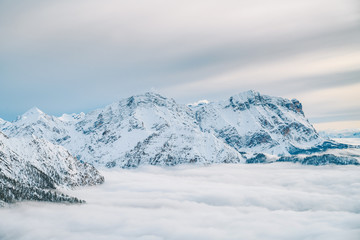 Fototapeta na wymiar Ski resort Kronplatz in Italian Dolomites