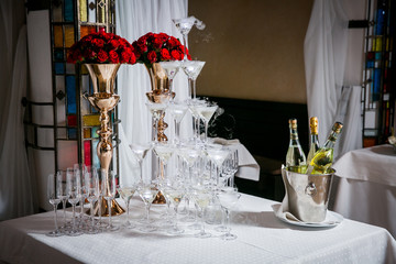 wedding table in restaurant