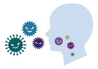 菌を吸い込み感染する人