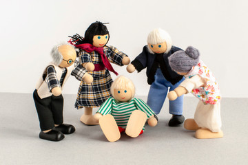 Concept .. The family expresses their displeasure to the son. Psychological training