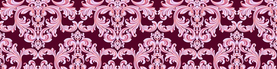 Beautiful retro abstract baroque Ramadan pattern flowers
