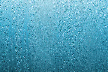 beautiful window glass with drops background
