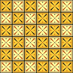Abstract geometric seamless pattern origins from ancient Egypt.