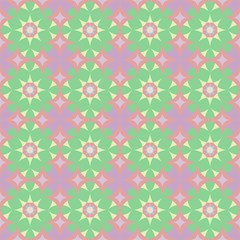 Geometric and abstract background with rombus and flowers texture design, futuristic background pattern, colorful kaleidoscope background