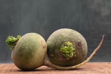 Two Sweet Green Margelan Radishes