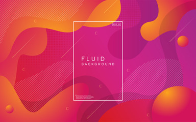 Colorful Modern fluid background. Abstract dynamic shapes composition.