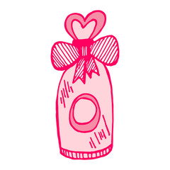 Skin care cosmetic hand drawn vector illustration. Cream, parfume, Serum drop and Face gel or lotion icons. 24 hour face care cream protection. Medical skin cosmetic.