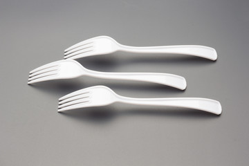 Plastic forks for family food or party with friends