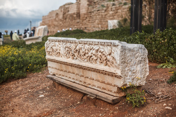 Fragment of ancient ruins in Israel