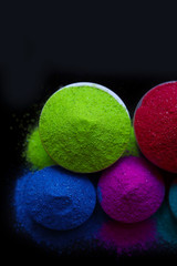 Happy holi. Concept Indian color festival called Holi with copy space