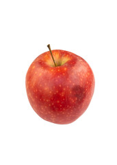 Natural organic red apple isolated on white background