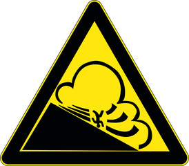 Mountain Warning Sign: watch out for avalanche