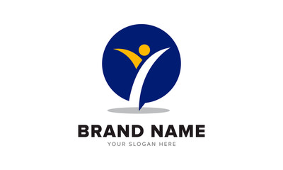 Letter Y Young Human Consulting Company Abstract Logo Design Graphic Elements Template