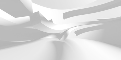 Abstract White Architecture Design Concept