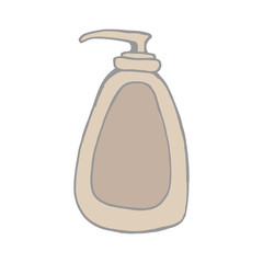 Skin care cosmetic hand drawn vector illustration. Cream, parfume, Serum drop and Face gel or lotion icons. 24 hour face care cream protection. Medical skin cosmetic.