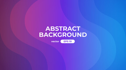 Abstract wave background. Dynamic geometric shapes composition. Simple modern design. Futuristic banner, poster, flyer, cover template. Flat style vector eps10 illustration. Blue and pink color.