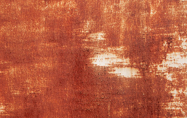 White Rust Metal Decayed Crumpled Sheet Wide Background.