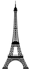 Vector silhouette of the Eiffel Tower