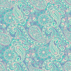 Wall murals Paisley Paisley seamless pattern. Vintage background in batik style